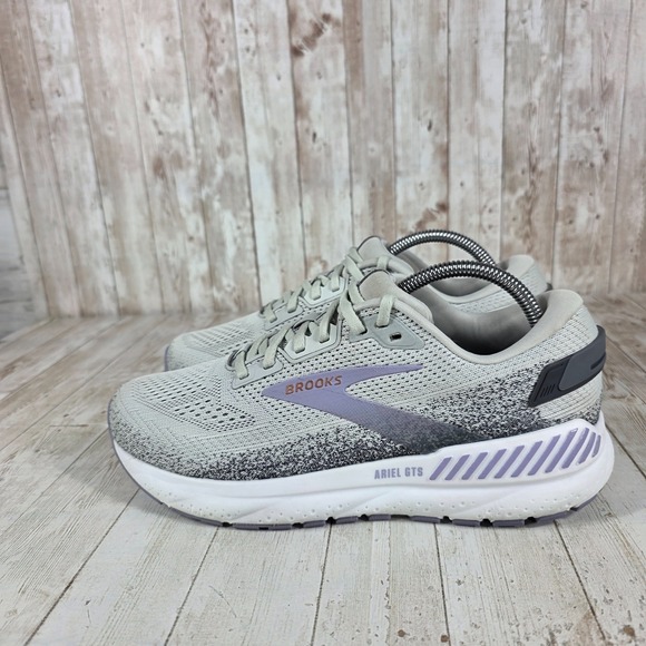 Brooks Ariel GTS Women's Running Shoes Gray Purple Size 10 - Picture 2 of 8